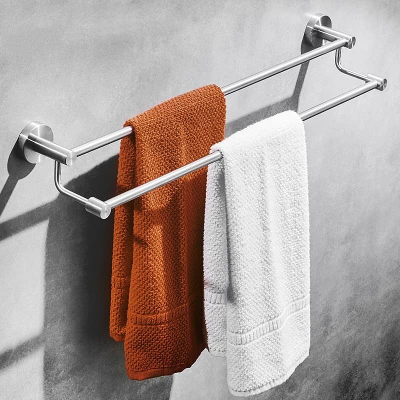Bathroom Tower Holder Black Towel Rack with Towel Bar