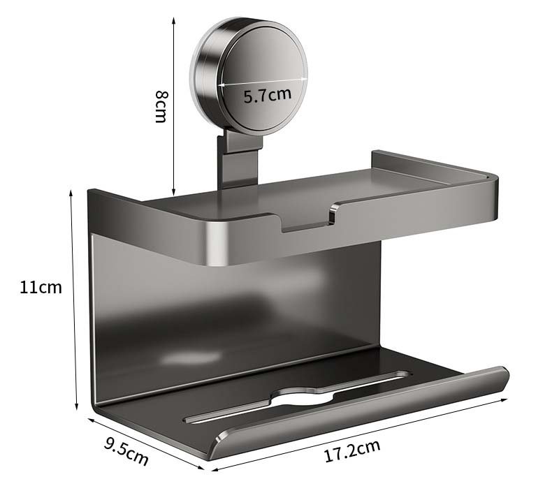 Upgraded Toilet Paper Holder with Shelf Set