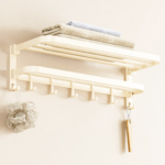 Adjustable Height Floating Shelf Wall Shower Shelf for Small Space Bathroom
