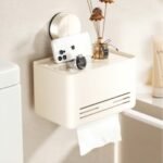 Upgraded Toilet Paper Holder with Shelf Set