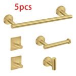 5 Piece Bathroom Towel Bar Set – SUS304 Stainless Steel Bath Towel Holder