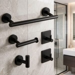 5 Piece Bathroom Towel Bar Set – SUS304 Stainless Steel Bath Towel Holder
