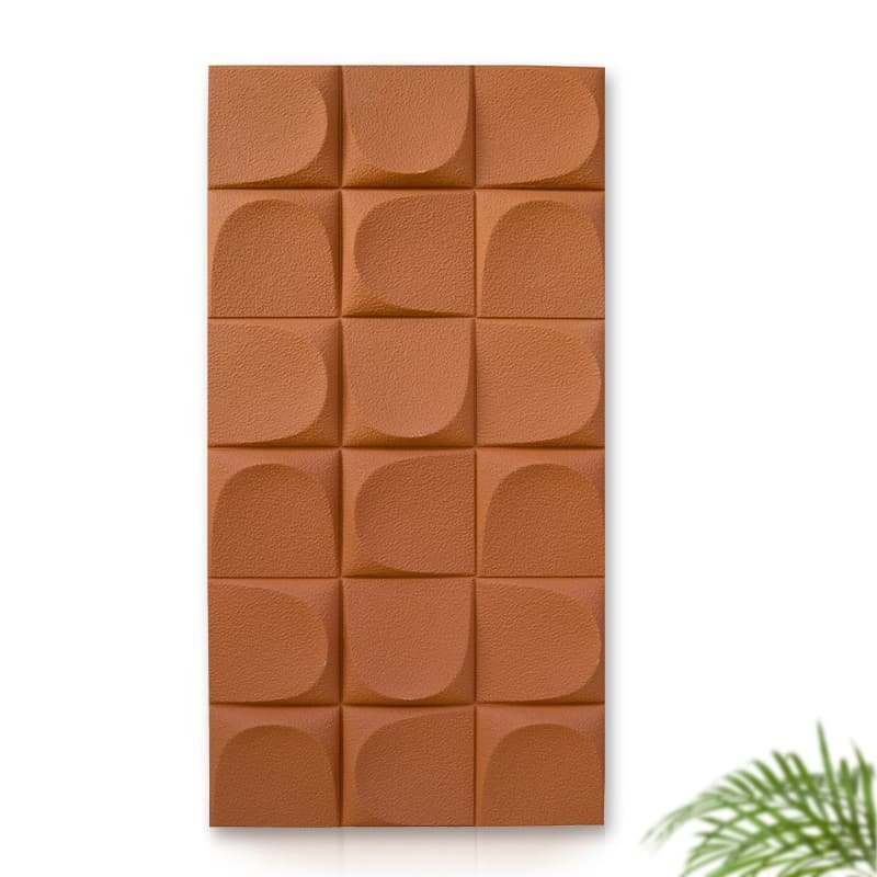 High-Density PU Foam Insulated 3D Square Stone Faux Wall Panel System