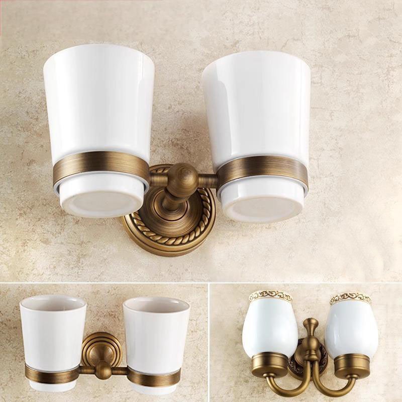 Toothbrush Holders Bathroom Accessories with Toothpaste Dispenser with 2 Cups