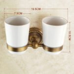 Toothbrush Holders Bathroom Accessories with Toothpaste Dispenser with 2 Cups