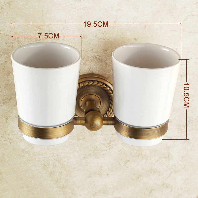 Toothbrush Holders Bathroom Accessories with Toothpaste Dispenser with 2 Cups