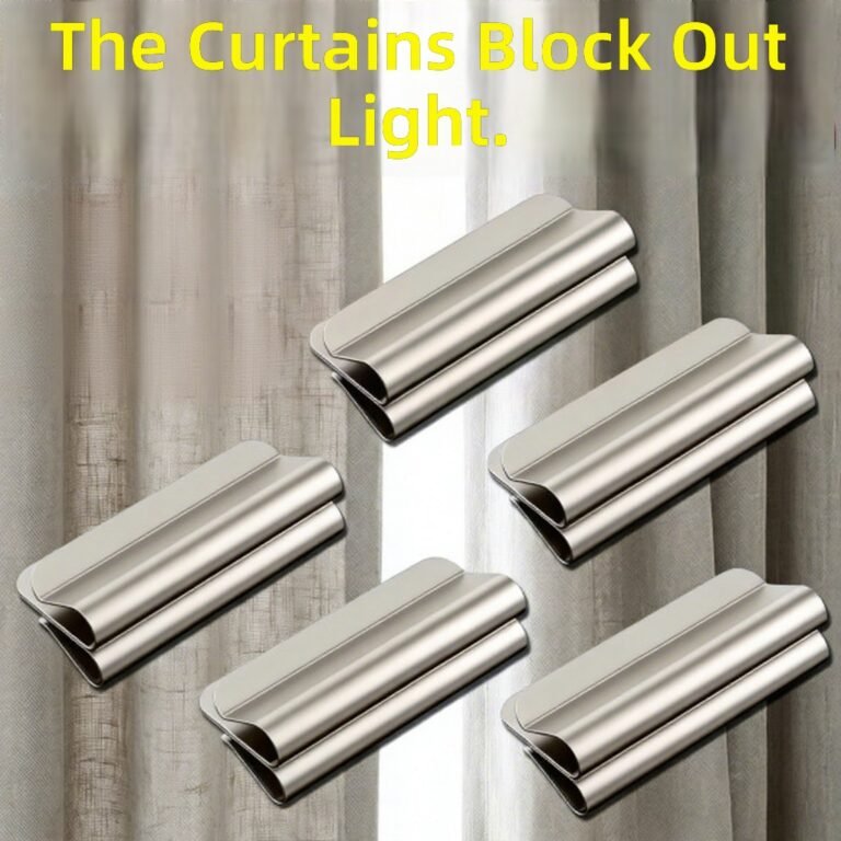 No-Drill Steel Magnetic Curtain Closure Clips for Shower & Window Drapes