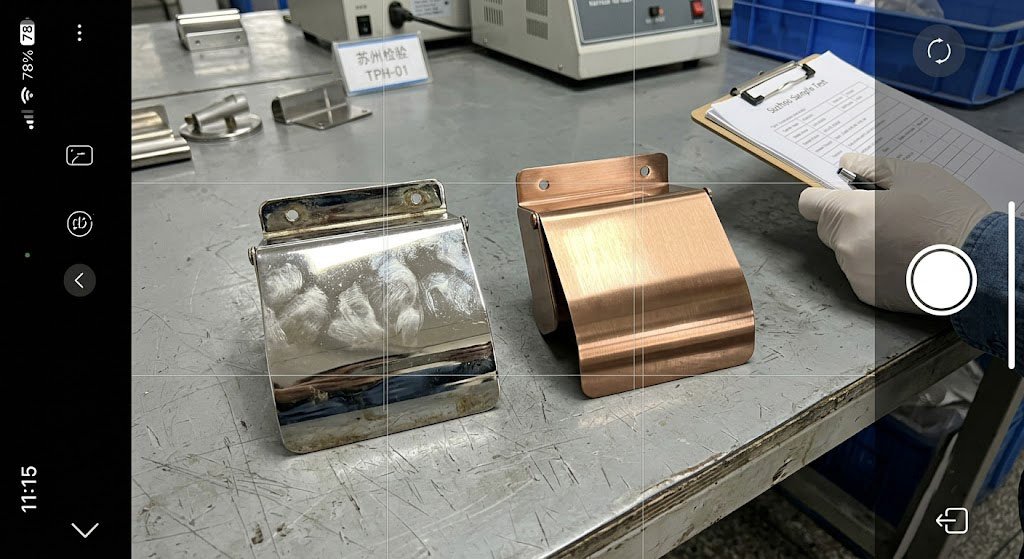 An infographic comparing a standard electroplated surface showing smudges next to a PVD and anti-fingerprint coated surface that remains clean.