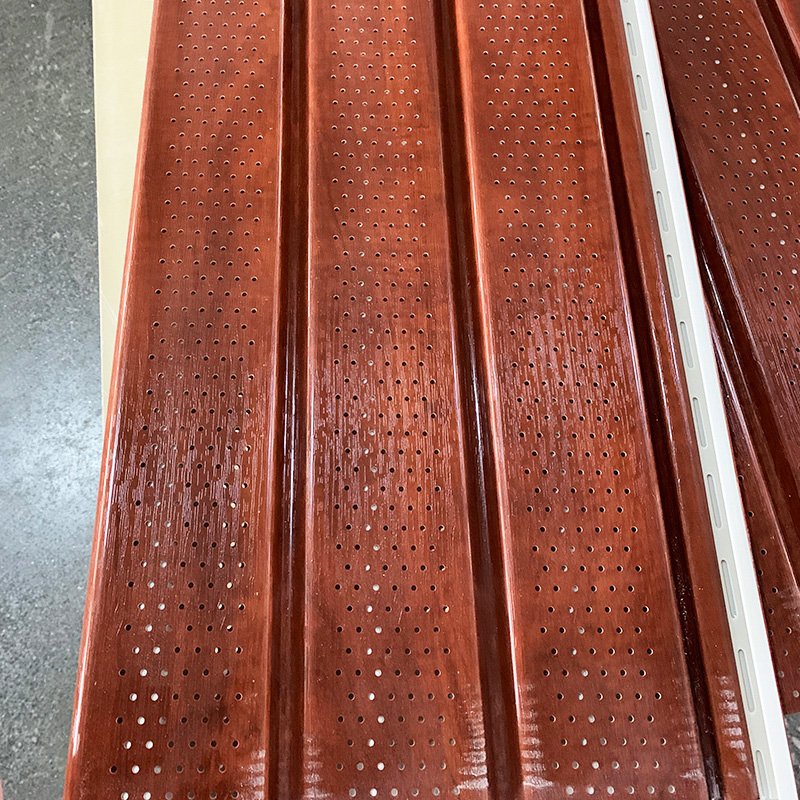 High-Strength Wooden PVC Soffit Panel for Exterior Roof Eaves
