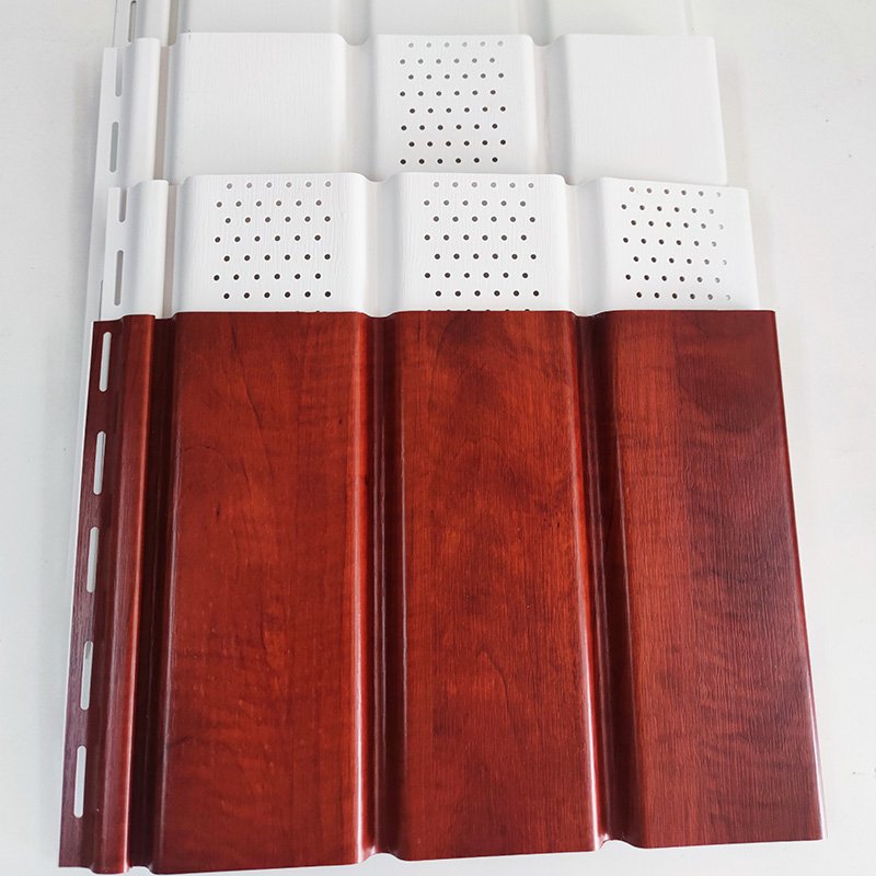 High-Strength Wooden PVC Soffit Panel for Exterior Roof Eaves