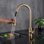 Eco-Friendly 304 Stainless Steel Pull Out Adjustable Extendable Kitchen Water Faucet