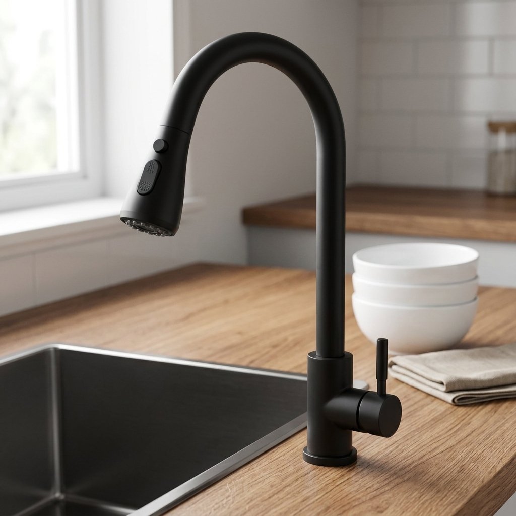 Eco-Friendly 304 Stainless Steel Pull Out Adjustable Extendable Kitchen Water Faucet