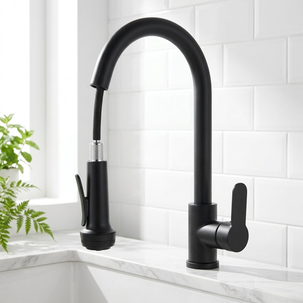 Eco-Friendly 304 Stainless Steel Pull Out Adjustable Extendable Kitchen Water Faucet