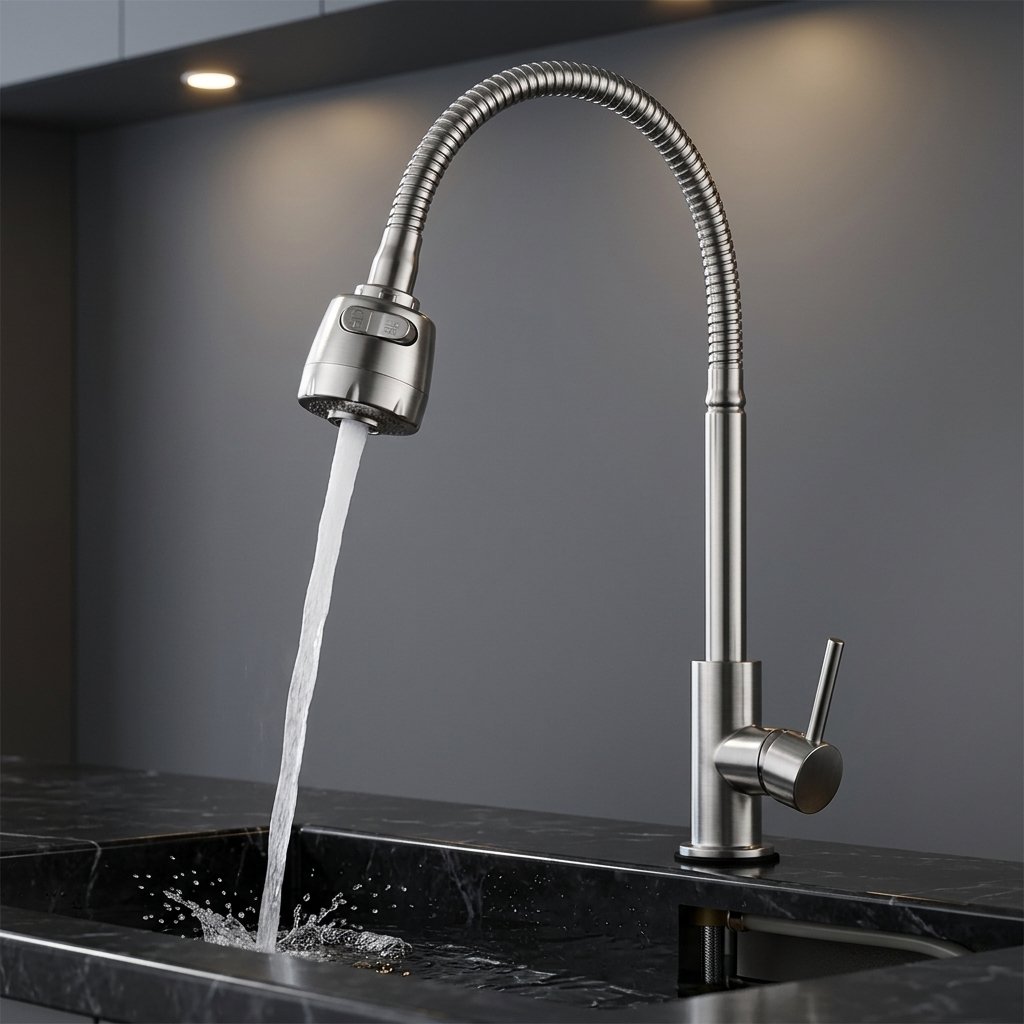 360° Swivel SUS304 Stainless Steel Eco Kitchen Mixer Faucet